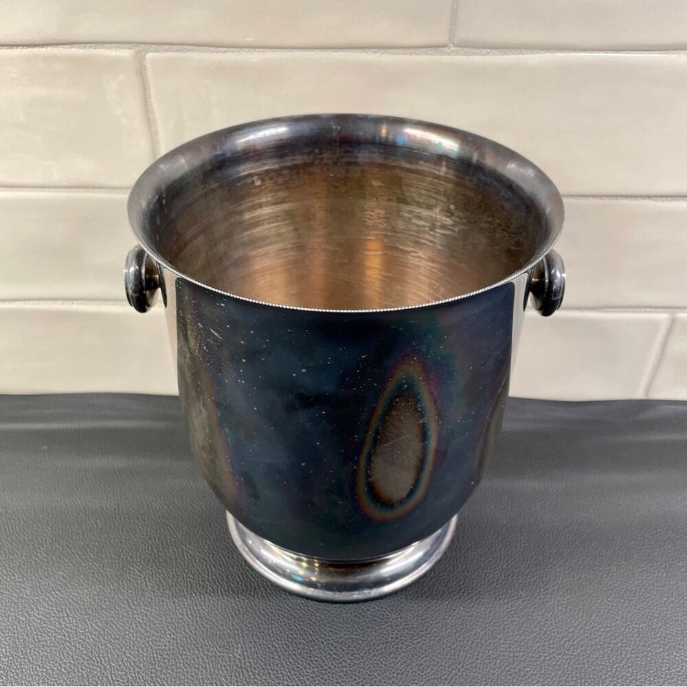 William Adams Italy Silver Plate Champagne Bucket Vintage Wine Cooler Ice Bucket
